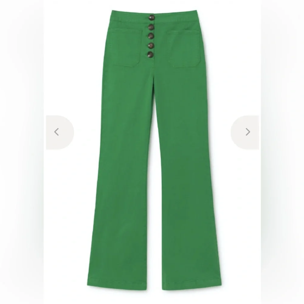 Paloma Wool Margherita wide leg high waist Green  pants 8